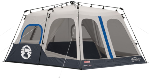 Coleman 4/6/8/10 Person Instant Camping Tent with 1-Minute Setup, Large Family Tent with Pre-Attached Poles, Air Vent, & Carry Bag, Sets Up in About 60 Seconds