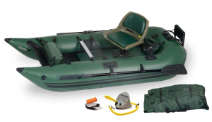 Sea Eagle 285 Frameless Inflatable 9’ Pontoon Fishing Boat - 1 Person- Lightweight, Portable-Perfect for Hunting & Fishing-Sets up in 5 Minutes