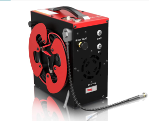 GX-E-CS3 PCP Air Compressor, Auto-Stop,Oil-Free, Built-in Water-Oil Separator Filter, Powered by Car 12V DC or Home 110V AC w/Converter,4500Psi/30Mpa,Paintball Air Compressor Pump