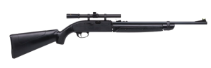 Crosman Legacy 1000 Variable Pump .177-Caliber Dual Ammo Air Rifle with 4x15 Scope - Shoots Pellets and BBS - 1000 FPS - Black
