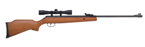  Crosman Optimus .22 Caliber Spring-Powered Air Rifle with 4x32 Scope - 950 FPS - Brown