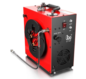 GX-E-CS4 PCP Air Compressor, 350W Powerful Motor,Max 5800Psi/40Mpa | Portable 12V Auto Stop PCP Compressor ,Water and Fan Cooling, 5 Hours Continous Work, Paintball Air Compressor