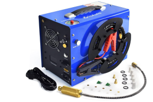 TOAUTO A3 PCP Air Compressor, Unique Vertical+Wire Spool Portable Design, Auto-Stop, Oil/Water-Free, 4500Psi/30Mpa, 8MM Quick-Connector for Paintball/PCP...