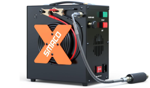 SMACO PCP Air Compressor 4500Psi/30Mpa High Pressure Air Compressor Paintball Scuba Tank Compressor HPA Pump Fill Station Auto-Stop,Oil-Free Powered by 12V...