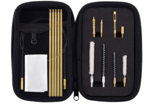 Raiseek .177 Cal & .22 Cal Airgun Cleaning Kit with Cotton Mop Brass Cleaning Rod Nylon Brushes in Zippered Organizer Compact Case