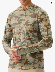 Men's Sun Protection Hoodie Shirts UPF 50+ Rash Guard SPF Long Sleeve Fishing Shirt for Men Swim Hiking Boating