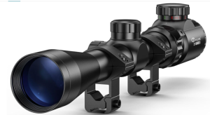  CVLIFE 3-9x40 Rifle Scope, Red & Green Illuminated Optical Riflescope, 1 inch Tube Scope for Hunting with Mounts