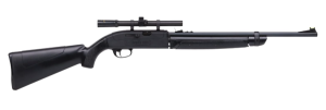 Crosman Legacy 1000 Variable Pump .177-Caliber Dual Ammo Air Rifle with 4x15 Scope - Shoots Pellets and BBS - 1000 FPS - Black