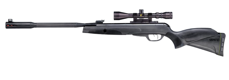 Gamo Whisper Fusion Mach 1 Break Barrel Pellet Air Rifle - IGT Mach 1 Gas Piston, CAT Trigger, High Velocity .177 or .22 Caliber Airgun - Black.