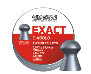 JSB Match Diabolo Exact .177 Cal, 8.44 Grains, Domed, 500ct, 4.53mm