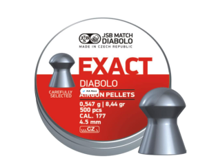 JSB Match Diabolo Exact .177 Cal, 8.44 Grains, Domed, 500ct, 4.53mm