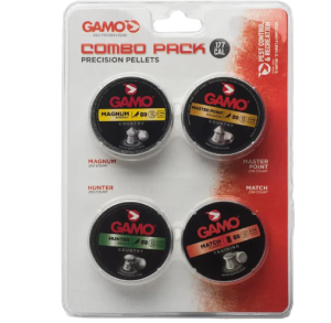 Gamo Air Rifle Pellet Combo Pack - .177 or .22 Caliber Performance Pellets with Hunter, Magnum, Master Point and Match Styles for Target Shooting and Hunti