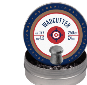 Crosman 6177 .177-Caliber 7.4-Grain Flat-Nose Wadcutter Pellets (250-Count)