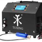 TUXING PCP Air Compressor, Max 4500 PSI / 300 Bar, Dual Power Car 12V DC or Home 120V AC, Built-in Cooling Fan, with Adapter HPA Compressor for...