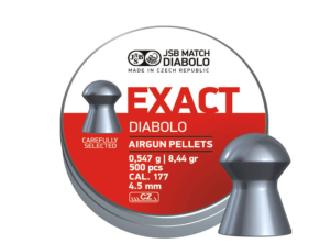  JSB Match Diabolo Exact .177 Cal, 8.44 Grains, Domed, 500ct, 4.53mm