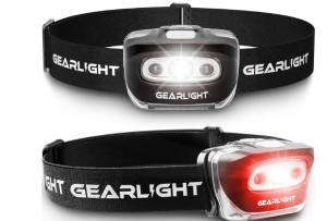  LED Headlamp 2-pack Battery Powered (AAA) (Batteries Not Included) | Head Lamp for Running Hunting Camping Fishing Hiking with Red Light and Adjustable...