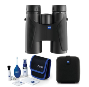 Zeiss 8x42 Terra ED Binoculars Bundle (Black) | Lens Cleaning Kit, fogproof and waterproof housing, close focus distance of 1, field of view at 1,000m... 